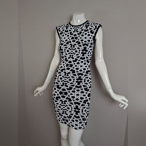 Torn by Ronny Kobo Bodycon Dress – XS – Geometric Knit – Zip Back